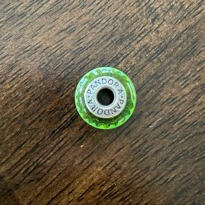 Authentic Pandora Murano green glass bead